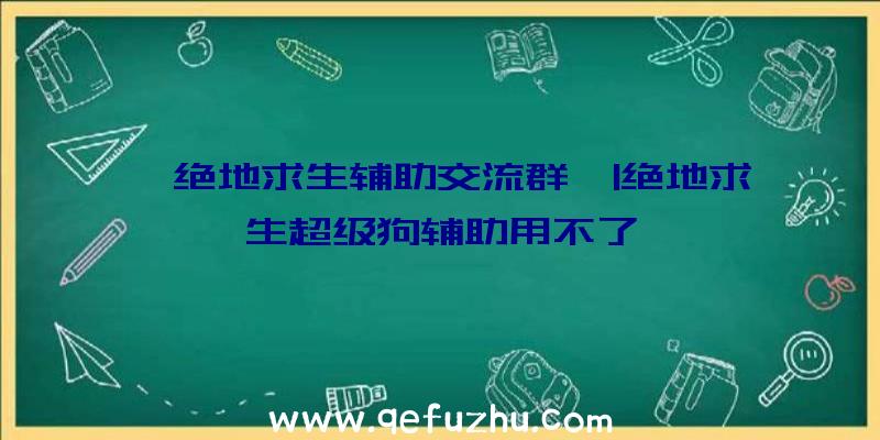 「绝地求生辅助交流群」|绝地求生超级狗辅助用不了